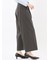 ストレッチ ボタン付き ワンタック ワイドパンツ