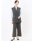 ストレッチ ボタン付き ワンタック ワイドパンツ