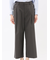ストレッチ ボタン付き ワンタック ワイドパンツ