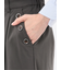 ストレッチ ボタン付き ワンタック ワイドパンツ