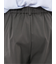 ストレッチ ボタン付き ワンタック ワイドパンツ