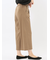 ストレッチ ボタン付き ワンタック ワイドパンツ