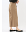 ストレッチ ボタン付き ワンタック ワイドパンツ