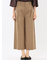 ストレッチ ボタン付き ワンタック ワイドパンツ