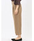 ストレッチ ボタン付き ワンタック ワイドパンツ