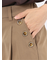 ストレッチ ボタン付き ワンタック ワイドパンツ