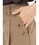 ストレッチ ボタン付き ワンタック ワイドパンツ