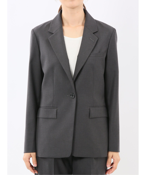730 épine グレー プリーツ フリル ジャケット SLY | GRAIN TWEED VEST-BE (その他アウター ) |SHEL'TTER WEBSTORE