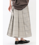 ストレッチウォッシャブル グレンチェック柄 プリーツスカート