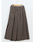 ストレッチウォッシャブル グレンチェック柄 プリーツスカート