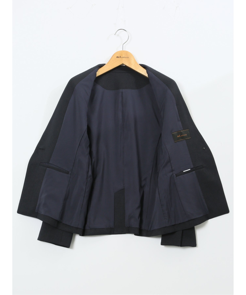 ストレッチウォッシャブル ノーカラージャケット＋セミワイドパンツ