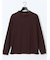 ウェーブジャガード モックネック長袖Tシャツ