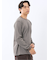 マルチボーダー クルーネック長袖Tシャツ