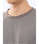 マルチボーダー クルーネック長袖Tシャツ
