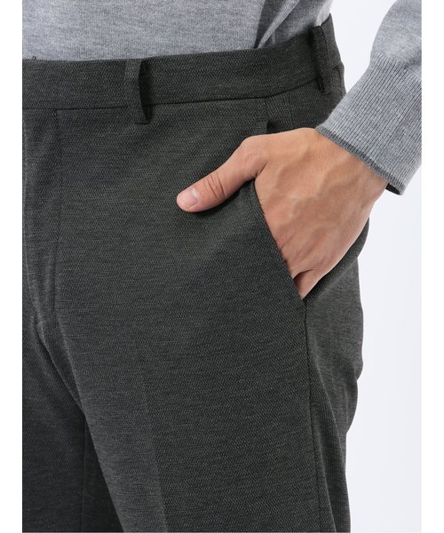 ストレッチウォッシャブル ニットジャガード ノータックスラックス