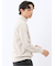 ウォッシャブル ブークレ ハーフジップニット
