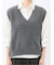 ハンドウォッシャブル フェザー Vネック ニットベスト