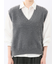 ハンドウォッシャブル フェザー Vネック ニットベスト