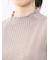 ハンドウォッシャブル ラメリブ ハイネック ニットプルオーバー