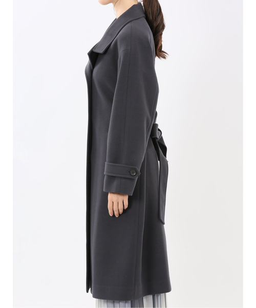 ストレッチ ハンドウォッシャブル スタンドカラー ロングコート