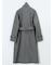 ストレッチ ハンドウォッシャブル スタンドカラー ロングコート