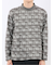 裏起毛チェック モックネック長袖Tシャツ