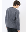 裏起毛ヘリンボン 浅Vネック長袖Tシャツ