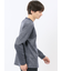 裏起毛ヘリンボン 浅Vネック長袖Tシャツ