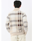 ウォッシャブル ストレッチ チェック柄 タートルニット