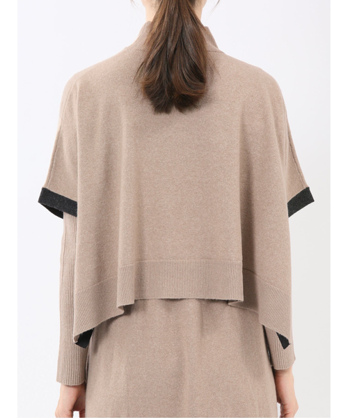 ハンドウォッシャブル ポンチョ&ワンピース ニットアンサンブル