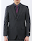 光沢ウール混 スリムフィット 2ボタン3ピーススーツ 組織紺