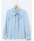 リボンタイ 長袖プルオーバーブラウス