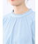 スタンドフリル 長袖プルオーバーブラウス