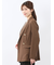麻調合繊 ダブルジャケット 茶