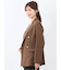 麻調合繊 ダブルジャケット 茶