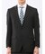 ストレッチウォッシャブル スリムフィット 2ボタン2ピーススーツ 組織黒