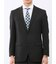 ストレッチウォッシャブル スリムフィット 2ボタン2ピーススーツ 組織黒