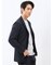 ストレッチウォッシャブル ウール混 スリムフィット 2ボタンジャケット(セットアップ可能)
