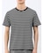 ストレッチ ボーダー クルーネック 半袖 Tシャツ