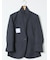 ストレッチ ウォッシャブル 1ボタン 7分袖 ジャケット 紺(セットアップ可能)