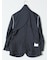 ストレッチ ウォッシャブル 1ボタン 7分袖 ジャケット 紺(セットアップ可能)