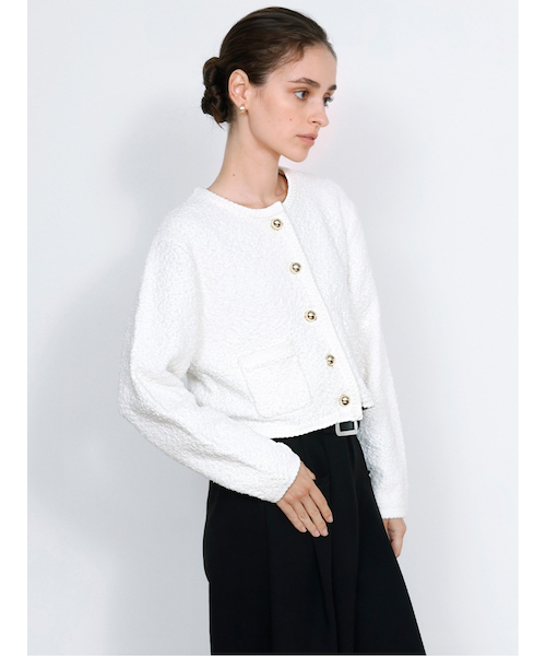 Tweed knit cardigan / ツイードニットカーディガン｜オンザデイの通販