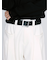 Belted High-Waist Tuck Pocket Pants / 2タック ハイウエスト タックポケット ベルト付きパンツ