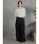 Belted High-Waist Tuck Pocket Pants / 2タック ハイウエスト タックポケット ベルト付きパンツ