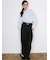 Belted High-Waist Tuck Pocket Pants / 2タック ハイウエスト タックポケット ベルト付きパンツ