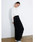 Belted High-Waist Tuck Pocket Pants / 2タック ハイウエスト タックポケット ベルト付きパンツ