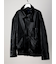 Oversized Faux Leather Blouson / ビッグシルエット フェイクレザーブルゾン（ユニセックス）