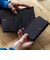 DEVICE デバイス Work ミリタリー 本革 レザー 型押し 二つ折り 財布 コンパクト ウォレット 取り外し可能 カードケース付き