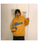 韓国風ビッグシルエットフード付き カレッジロゴ フーディースウェット＆パーカー