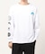 袖プリント ロンT 長袖 クルーネック ロングスリーブ プリントT Tシャツ